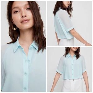 New Aritzia Wilfred Henrietta Shirt in Light Blue